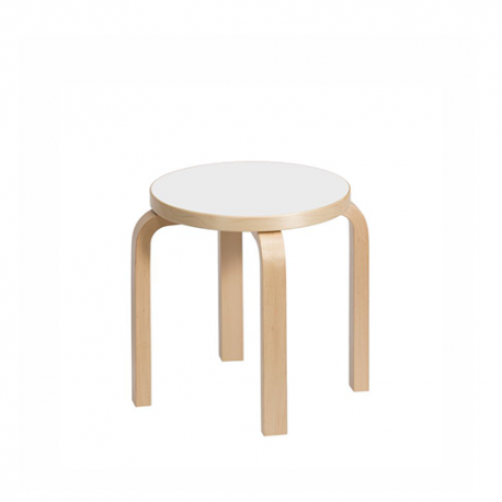 Children's Stool NE60 (4 Legs) - White Laminate - Artek - Alvar Aalto - Furniture by Designcollectors
