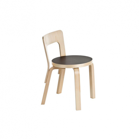 N65 Children's Chair Black Linoleum - Artek - Alvar Aalto - Furniture by Designcollectors