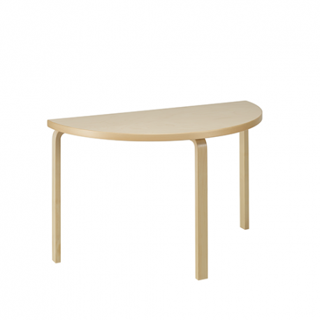 95 Table half-round, Birch Veneer - Artek - Alvar Aalto - Google Shopping - Furniture by Designcollectors