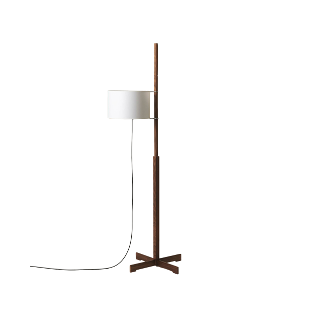 Briesje jungle Abnormaal Buy Santa & Cole TMM Floor Lamp, Walnut, White with upper diffuser by  Miguel Milá, 1961 - The biggest stock in Europe of Design furniture!