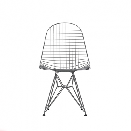 Wire Chair DKR Stoel - Powder coated Donkergrijs - Vitra - Charles & Ray Eames - Furniture by Designcollectors