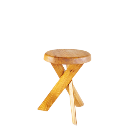 S31A Stool, oak, low seat - Pierre Chapo - Pierre Chapo - Stools & Benches - Furniture by Designcollectors