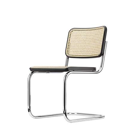 S 32 Chair, Black TP29, Cane work - Thonet - Marcel Breuer - Furniture by Designcollectors