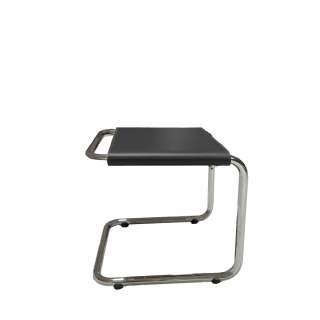 Stool CG70 - Height 40 - Chrome - Leather Black