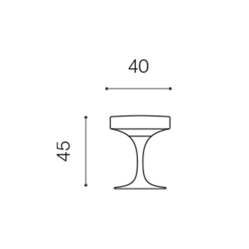 dimensions Tulip Stool Swivel, Tonus Bright Red - Knoll - Eero Saarinen - Stoelen - Furniture by Designcollectors