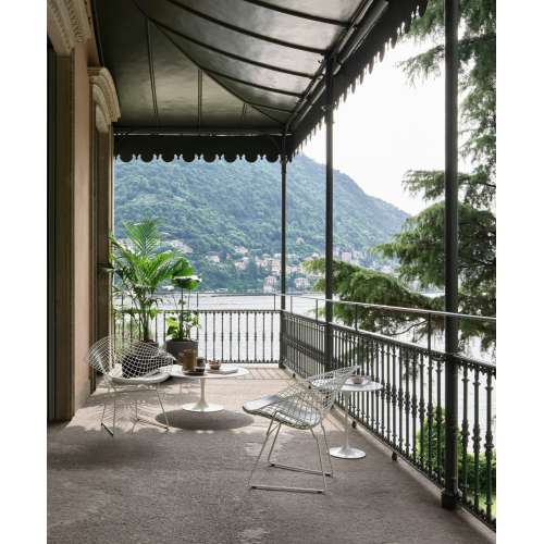 Bertoia Diamond Armstoel - Witte Rilsan - Grijs/bruine zit - Knoll - Harry Bertoia - Lounge Chairs & Club Chairs - Furniture by Designcollectors