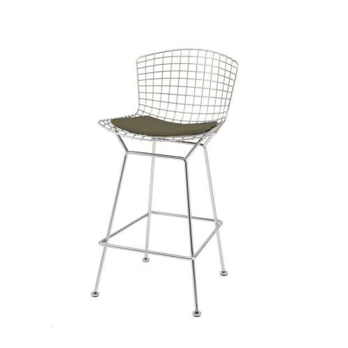 Bertoia Bar Stool unupholstered - Grey-Brown seat pad - Knoll - Harry Bertoia - Barstools - Furniture by Designcollectors