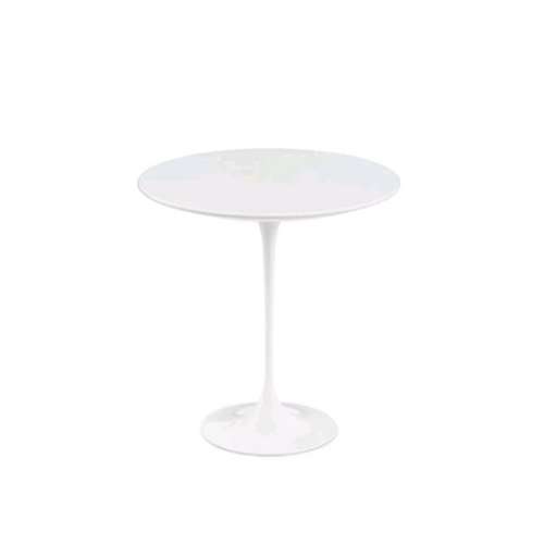 Saarinen Low Round Tulip Table, White Laminate (H51, D51) - Knoll - Eero Saarinen - Tables - Furniture by Designcollectors