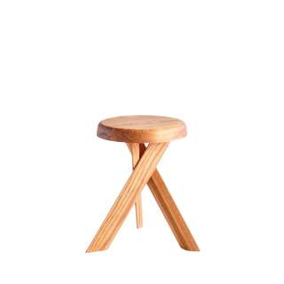 S31A Tabouret rond, chêne, assise basse
